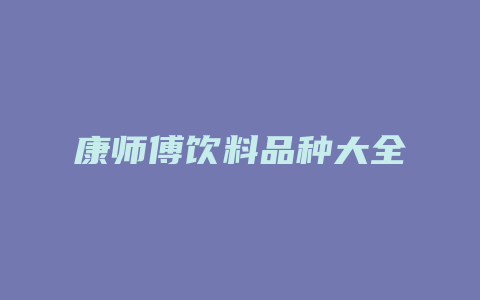 康师傅饮料品种大全