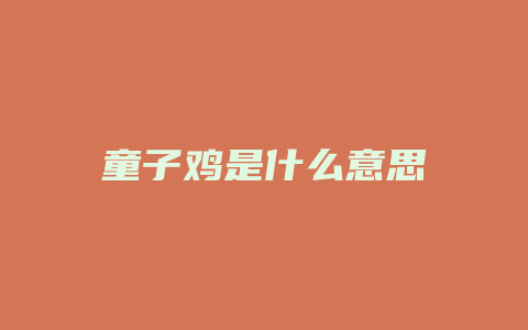 童子鸡是什么意思