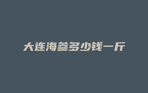 大连海参多少钱一斤