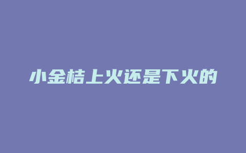 小金桔上火还是下火的